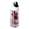 Bouteille de sport HydroFruit de 700 ml en plastique recyclé avec couvercle à bascule et infuseur Standard | blanc | Tampographie 1 couleur | Recto | 30 mm x 70 mm