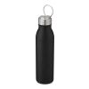 Bouteille d'eau Harper de 700&nbsp;ml en acier inoxydable certifié RCS avec boucle métallique Noir