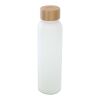 Bouteille en verre sodocalcique mat Lume de 500 ml avec couvercle en bambou Standard | blanc | sans marquage | non disponible | non disponible