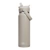 Bouteille d’eau en acier inoxydable de 750&nbsp;ml avec paille à clapet Camelbak® Thrive Flip VSS Standard | Gris clair | sans marquage | non disponible | non disponible