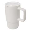 Mug Carter en céramique de 450 ml avec couvercle en plastique Standard | Blanc | sans marquage | non disponible | non disponible