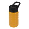 Gourde de sport Knox 350 ml en acier inoxydable à double paroi recyclé RCS avec paille rabattable Jaune