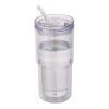 Gobelet en plastique à double paroi Archer de 480 ml blanc