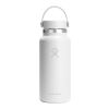 Gourde isotherme en acier inoxydable Hydro Flask à large goulot, 946 ml Blanc