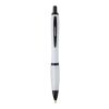 Stylo bille Nash en plastique recyclé avec garnitures noires (encre noire) Standard | Blanc | sans marquage | non disponible | non disponible