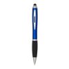 Stylo bille à stylet en plastique recyclé RCS avec corps coloré et grip noir (encre noire) Nash Standard | Bleu royal | sans marquage | non disponible | non disponible
