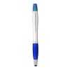 Stylo à bille avec fonction stylet et surligneur Nash Standard | Argent-Bleu royal | sans marquage | non disponible | non disponible