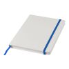 Carnet de notes Spectrum blanc avec élastique coloré A5 - pages lignées Standard | Blanc-Bleu royal | sans marquage | non disponible | non disponible | non disponible