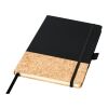 Carnet de notes A5 thermo PU en liège Evora Standard | Noir | sans marquage | non disponible | non disponible