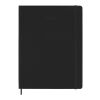 Agenda XL hebdomadaire 12&nbsp;mois Moleskine à couverture rigide Standard | Noir | sans marquage | non disponible | non disponible