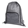 Sac pliable 7 L recyclé avec cordon de serrage Ash Standard | Gris-Noir | sans marquage | non disponible | non disponible | non disponible