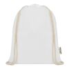 Sac avec cordon Oregon en coton recyclé 140 g/m² certifié GRS Standard | blanc | sans marquage | non disponible | non disponible | non disponible