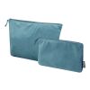 Set de trousses de toilette en velvet gomme recyclées GRS Swift Deep Sea Green