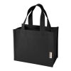 Mini sac shopping Odessa à soufflet en coton recyclé de 9&nbsp;L et 220&nbsp;g/m² certifié GRS Standard | Noir | sans marquage | non disponible | non disponible | non disponible
