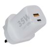 Chargeur mural Xtorm XEC035 GaN² Ultra de 35 W - Prise britannique Standard | Blanc | sans marquage | non disponible | non disponible