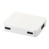 Hub USB 4 ports Gaia avec sortie USB-A et Type-C et double entrée - fabriqué en plastique recyclé Standard | Blanc | sans marquage | non disponible | non disponible