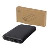 Batterie de secours Adhil de 10&nbsp;000&nbsp;mAh et 10&nbsp;W en plastique recyclé avec 2&nbsp;câbles intégrés Standard | Noir | sans marquage | non disponible | non disponible