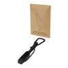 Câble de recharge Algieba 65 W 3-en-1 en aluminium recyclé avec mousqueton noir