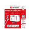 Adaptateur universel SKROSS® MUV AC65PD avec câble USB-C blanc