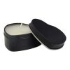 Bougie Blissful en boîte métal en forme de cœur et senteur vanille Standard | Noir | sans marquage | non disponible | non disponible