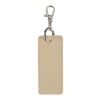 Porte-clés rectangulaire à breloques en matériaux recyclés certifié GRS Resi Plus Standard | Oatmeal | sans marquage | non disponible | non disponible