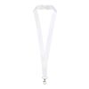 Lanyard Addie en PET recyclé sublimation blanc-blanc | 15mm | Sublimation | all over, front | 15 mm x 900 mm