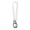 Lanyard Lior en RPET pour sublimation avec bracelet en silicone blanc