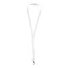 Lanyard Balta en PET recyclé avec boucle de sécurité blanc-blanc | 15mm | Sublimation | all over, back | 15 mm x 900 mm