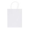 Sac en papier Kraft 120 g/m² avec anses torsadées - 18 x 9 x 23 cm blanc