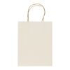 Sac en papier recyclé de type agricole, 150 g/m², avec anses torsadées - 18 x 9 x 23 cm Ivoire