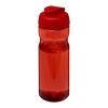 Bouteille H2O Base® de sport avec couvercle à clapet - 650 ml Rouge | sans marquage | non disponible | non disponible