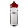 Bouteille avec couvercle dôme H2O Base® - 650 ml Blanc-Rouge | sans marquage | non disponible | non disponible