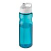 Bouteille H2O Tempo® de sport avec paille - 650 ml Bleu aqua-Translucide | sans marquage | non disponible | non disponible