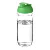 Bouteille H2O Pulse® avec couvercle à clapet - 600 ml Translucide-Vert | sans marquage | non disponible | non disponible