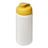 Bouteille Baseline® Plus de sport avec couvercle à clapet - 500 ml Translucide-Jaune | sans marquage | non disponible | non disponible