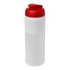 Bouteille Baseline® Plus de sport avec couvercle à clapet - 750 ml Blanc-Rouge | sans marquage | non disponible | non disponible