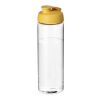 Bouteille H2O Vibe de sport avec couvercle à clapet - 850 ml Blanc-Jaune | sans marquage | non disponible | non disponible