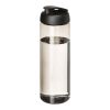 Bouteille H2O Vibe de sport avec couvercle à clapet - 850&nbsp;ml Charbon-Noir | sans marquage | non disponible | non disponible