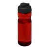 Bouteille H2O Eco de sport avec couvercle à clapet - 650 ml Rouge-Noir | sans marquage | non disponible | non disponible