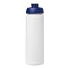 Bouteille de sport Baseline Rise de 750&nbsp;ml recyclée avec couvercle rabattable Translucide-Bleu | sans marquage | non disponible | non disponible