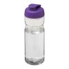 Bouteille de sport H2O Active® Base Tritan™ de 650&nbsp;ml à couvercle à clapet Translucide-Violet | sans marquage | non disponible | non disponible