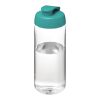 Bouteille de sport H2O Active® Octave Tritan™ de 600 ml avec couvercle à clapet Translucide-Bleu aqua | sans marquage | non disponible | non disponible