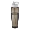 Bouteille de sport H2O Active® Eco Tempo de 700 ml avec couvercle à bec verseur Blanc-Charbon | sans marquage | non disponible | non disponible