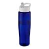 Bouteille de sport H2O Active® Eco Tempo de 700&nbsp;ml avec couvercle à bec verseur Blanc-Bleu | sans marquage | non disponible | non disponible