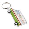 Porte-clés recyclé Tait en forme de minibus blanc | sans marquage | non disponible | non disponible