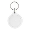 Porte-clefs plastique Orb rond blanc | sans marquage | non disponible | non disponible