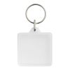 Porte-clefs plastique Vial carré blanc | sans marquage | non disponible | non disponible