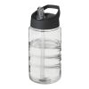 Bouteille H2O Bop de sport avec paille - 500 ml Blanc-Noir | sans marquage | non disponible | non disponible