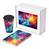 Coffret cadeau Keswick en matériaux recyclés – Carnet Novella Brontë et gobelet Americano blanc