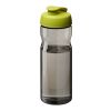 Bouteille de sport H2O Active® Eco Base de 650 ml avec couvercle à bec verseur Citron vert-Charbon | sans marquage | non disponible | non disponible